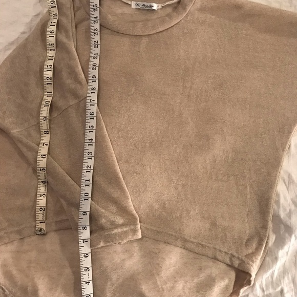 Linen hi/low batwing crew sweater - Picture 3 of 4